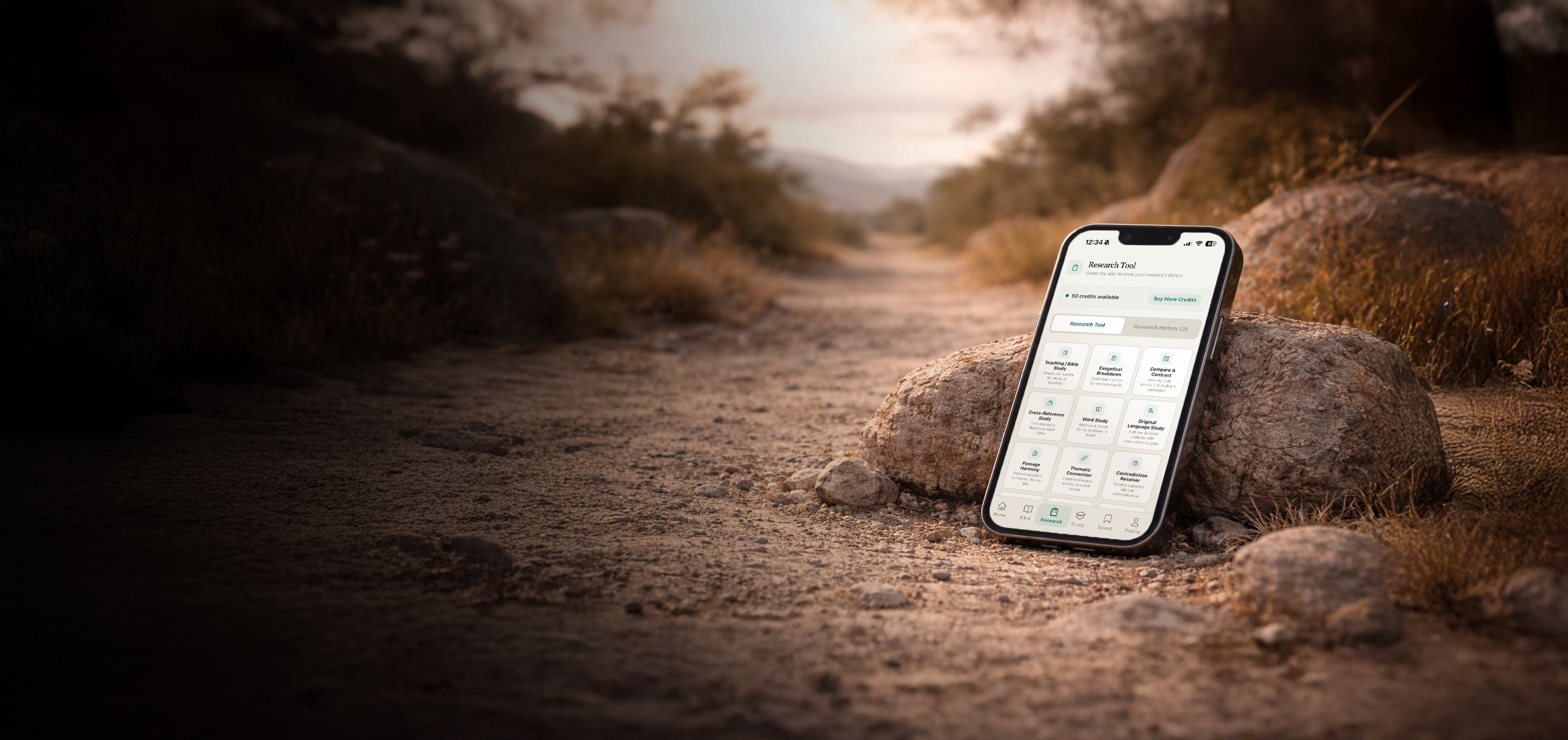 Research tool mockup